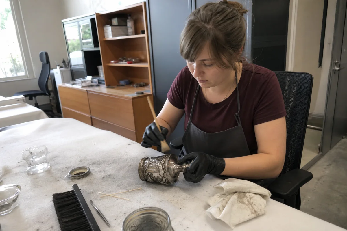 Contents being cleaned in a restoration facility