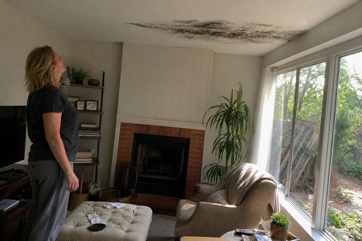 Organized mold damage photos for insurance claim
