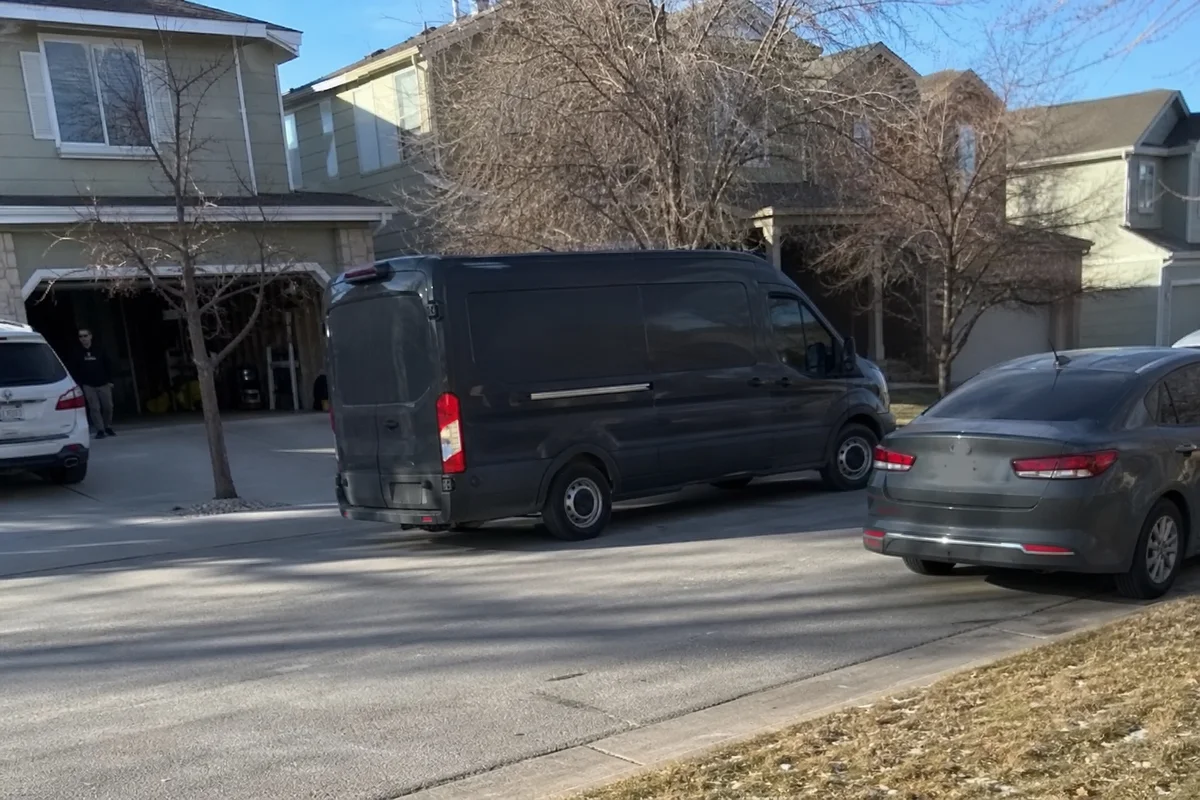 Unmarked service vehicle arriving discreetly